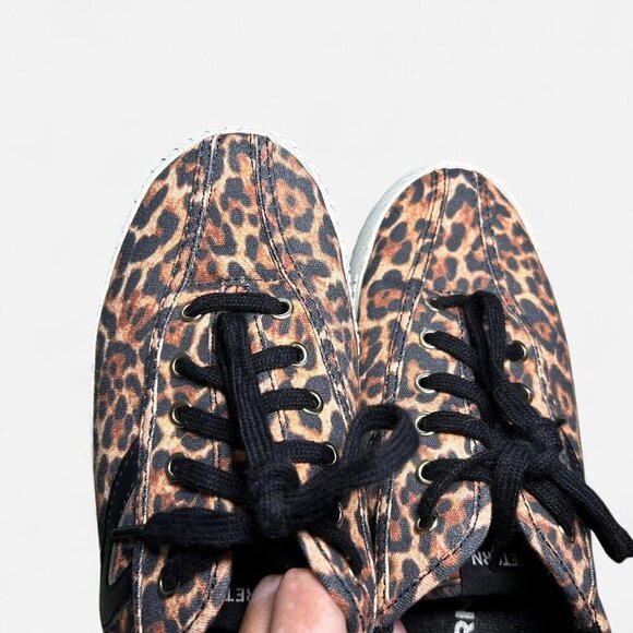 Tretorn canvas round toe leopard animal print cheetah nylite platform sneaker 7 - Picture 7 of 8